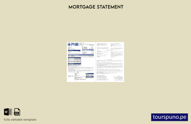 listo para imprimir el extracto de hipoteca del banco PNB de los Emiratos Árabes